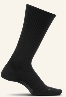 Plantar Fasciitis Relief Light Cushion Crew socks by Feetures- black crew