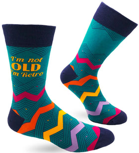 I’m not OLD I’m Retro Men’s Novelty Crew Socks
