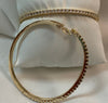Thin Bangle Bracelet with Cubic Zirconia- silver or gold - Jilly's Socks 'n Such