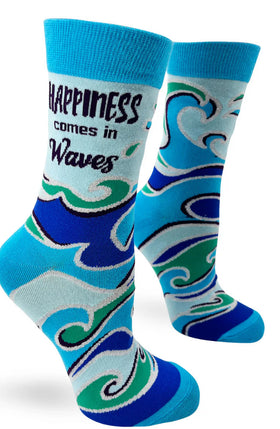 Happiness comes in Waves Women’s Crew Socks