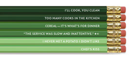 Pencils-Kiss the Cook-set of 6