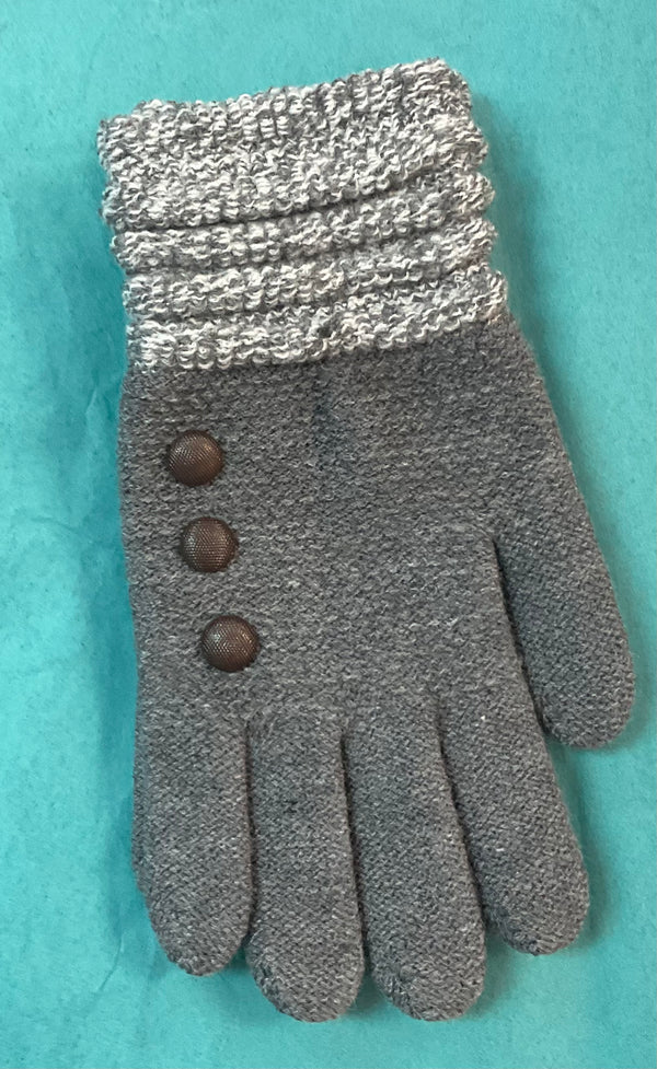 Britt’s Knits Button Gloves - Jilly's Socks 'n Such