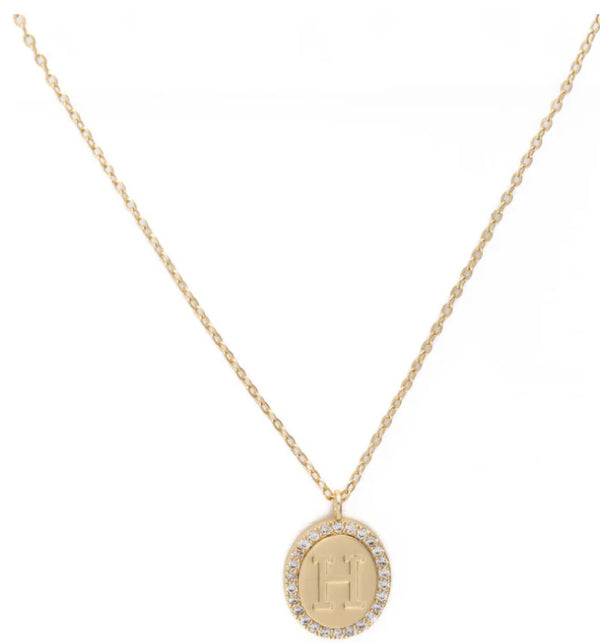 “Samantha” initial necklace by Michelle McDowell - Jilly's Socks 'n Such