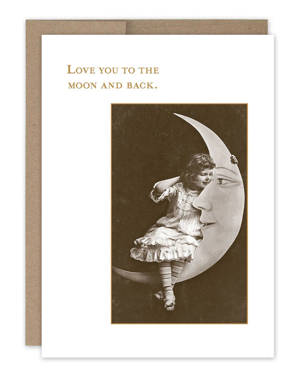 “Love you to the moon and back.” Shannon Martin anniversary/all occasion card - Jilly's Socks 'n Such