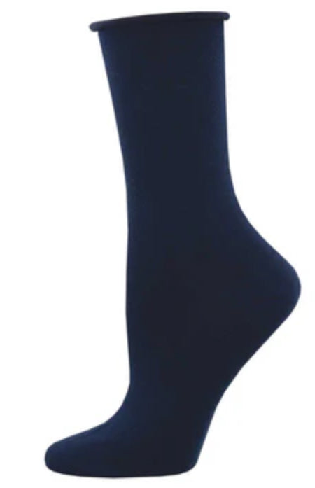 Women’s Bamboo Solid Navy Socks - Jilly's Socks 'n Such