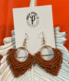 Macrame teardrop earrings