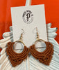 Macrame teardrop earrings