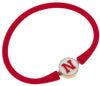 Nebraska Huskers Enamel Silicone Bali Bracelet-white or red