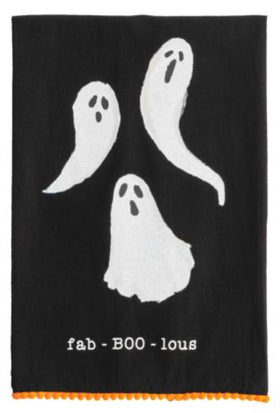 Ghosts Halloween printed towel “fab - BOO - lous”