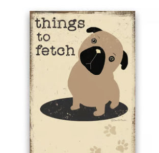 Things to Fetch pug dog Magnetic List Pad - Jilly's Socks 'n Such