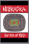 Husker garden flag- Memorial Stadium “Sea of Red” - Jilly's Socks 'n Such