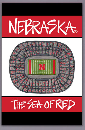 Husker garden flag- Memorial Stadium “Sea of Red”