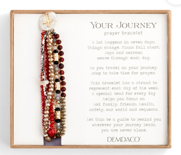 Your Journey Garnet Adjustable Beaded Prayer Bracelet 7