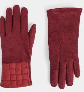Coco + Carmen Puffer Wrist Suede Touchscreen Gloves - 2 colors