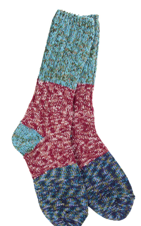 Women's World's Softest Socks - Cranberry CB Multi - Jilly's Socks 'n Such