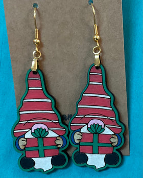 Sunshine and Spinks Holiday Gnome earrings