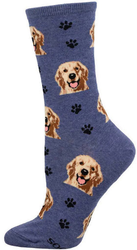 Women’s Who’s A Good Boy? Sock- denim heather