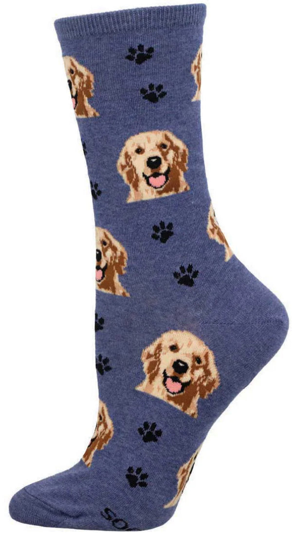 Women’s Who’s A Good Boy? Sock- denim heather