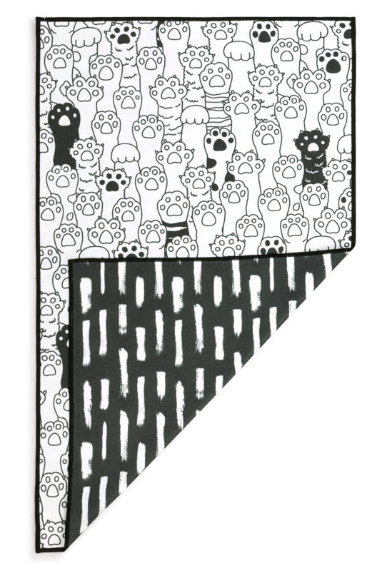 Paws and Stripes Absorbent Reversible Towel - 18x30in by Demdaco - Jilly's Socks 'n Such