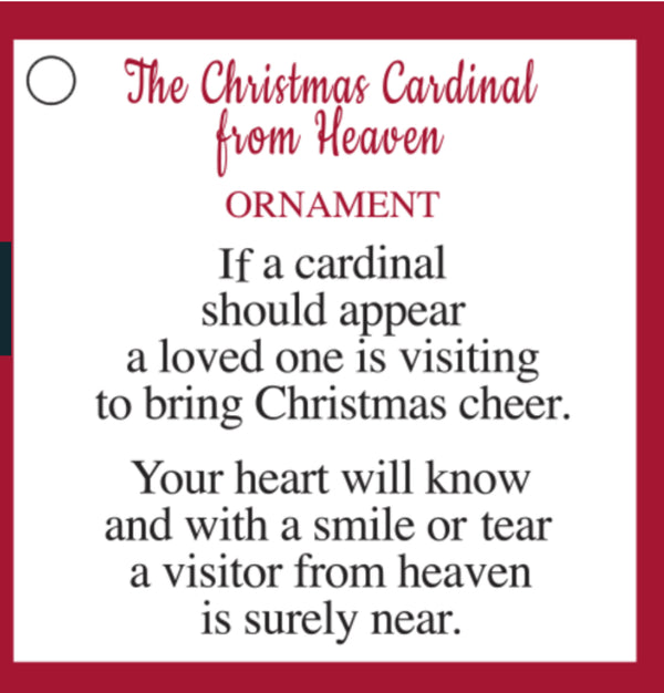 The Christmas Cardinal from Heaven Charm - Jilly's Socks 'n Such