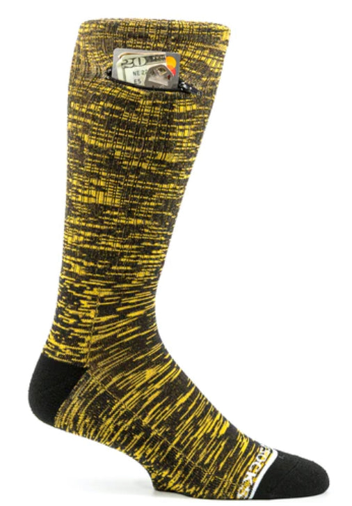 Pocket socks-Black+Yellow - Jilly's Socks 'n Such