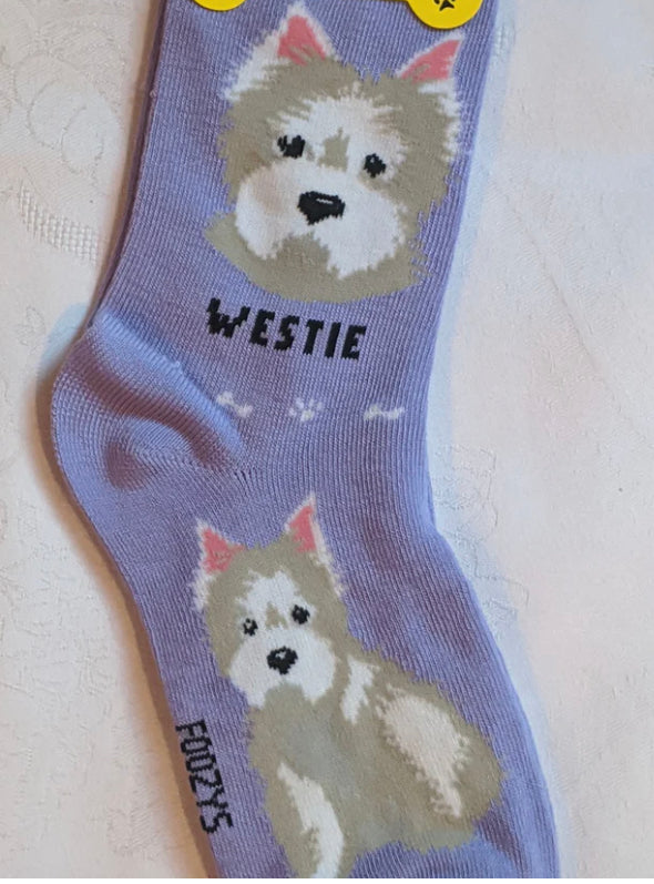 Women’s Westie Socks - Jilly's Socks 'n Such