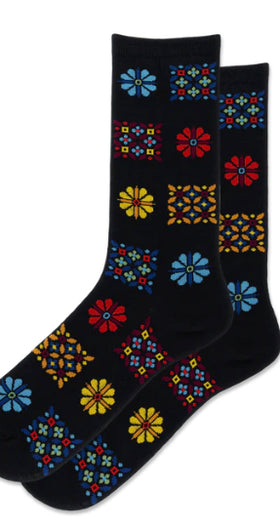 Women’s Floral Geo Needlepoint Socks