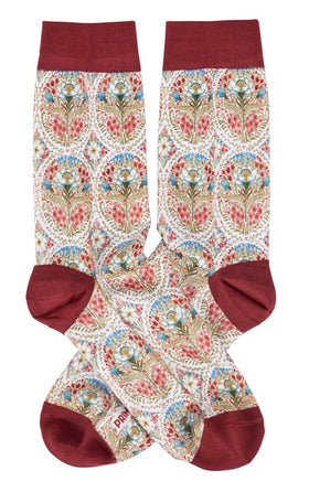 Farmhouse Floral Socks - One Size