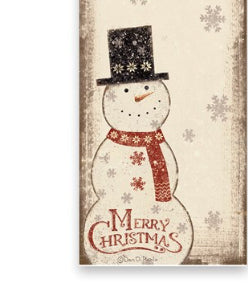“Merry Christmas” Nordic Snowman  List Notepad Tablet