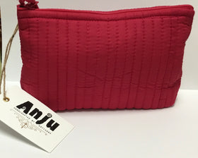 Aviva Collection – Quilted Solid Cotton Travel Pouch by Anju