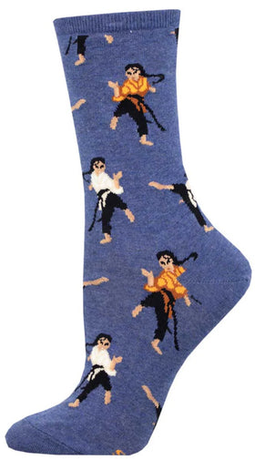 Women’s Martial Arts Sock- blue heather