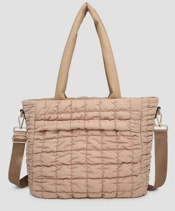 Jen & Co “Kelly” Vegan Puffer Convertible tote/crossbody - Jilly's Socks 'n Such