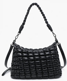 Jacqueline Quilted Satchel/Shoulder Bag