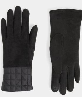 Coco + Carmen Puffer Wrist Suede Touchscreen Gloves - 2 colors
