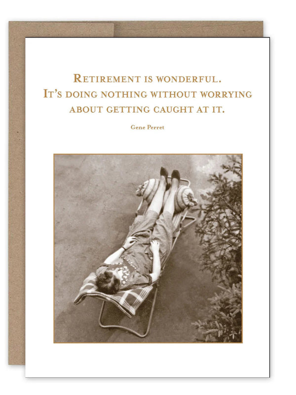 “Retirement is wonderful...” Shannon Martin retirement card - Jilly's Socks 'n Such