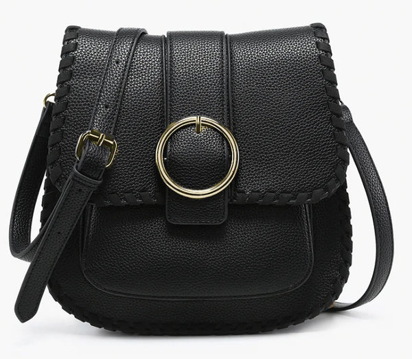 Sandra Vegan Buckle Crossbody - Jilly's Socks 'n Such