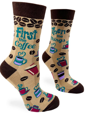 First the Coffee Women’s Crew Socks