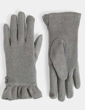 Coco + Carmen  Houndstooth Button Touchscreen Gloves - 2 colors