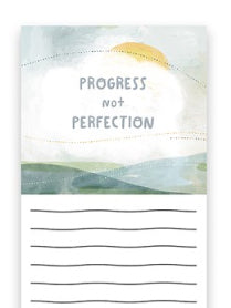 Progress Not Perfection- List Notepad Tablet