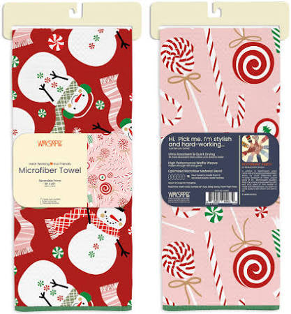Microfiber Reversible Towel by Werkshoppe - Jilly's Socks 'n Such