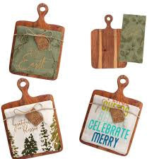 Holiday Tea Towel and Cutting Board by Karma - “Merry Everything”