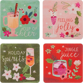 Karma holiday paper coasters set-4 designs