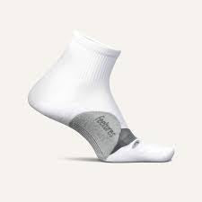 Elite Light Cushion Quarter socks by Feetures - “White”