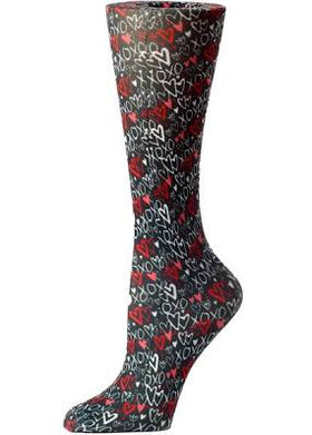 Compression Socks-Red Hearts XOXO