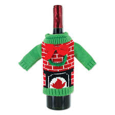 Christmas Wine Bottle Ugly Sweater Covers