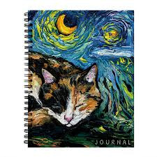 Starry Cat Spiral Journal