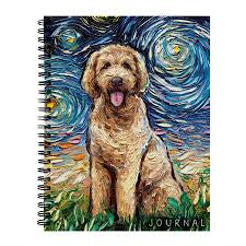 Golden Doodle Spiral Journal