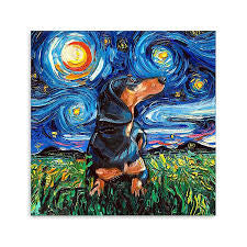 Dachshund Starry Night Tote