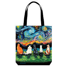 Starry Night Cats Tote