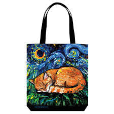 Orange Tabby Starry Night Tote